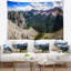Tapisserie panorama à montagnes en polyester avec accessoires suspendus inclus-28490111