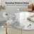 End Table Set-Mid-Century Modern Marble Look Top End Side Round Table with Drawer