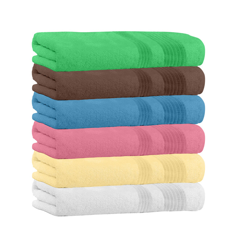  Ensemble de 4 serviettes de bain 100% coton, Assorti