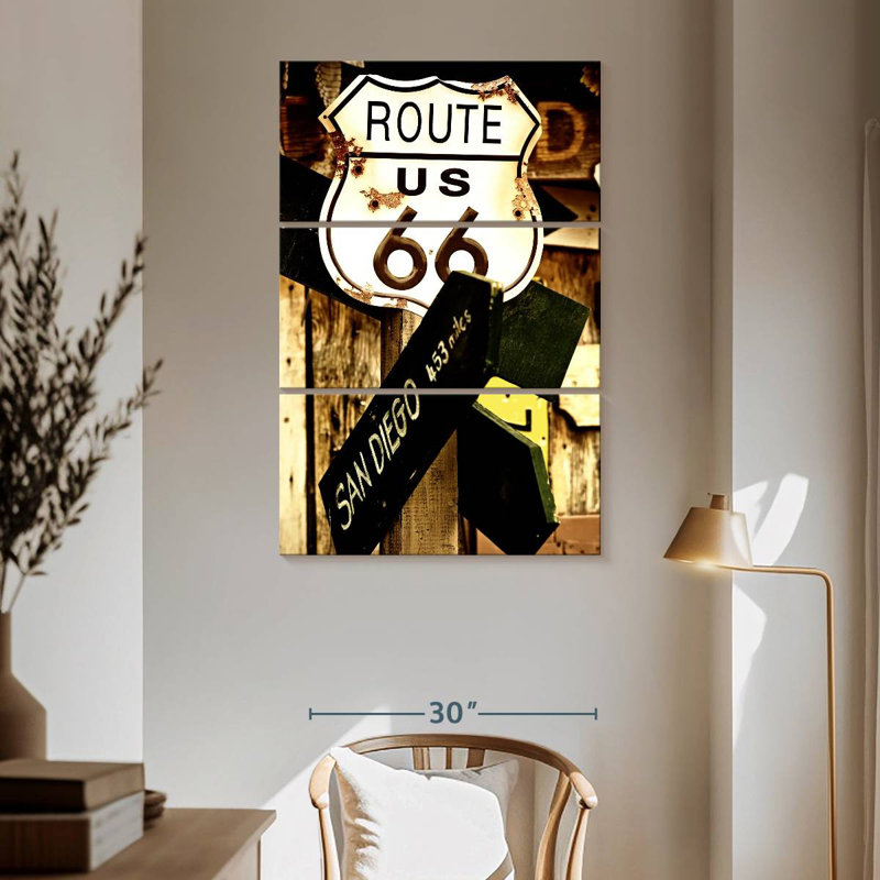 Mehar Route 66 Sign, 65" H x 42" W