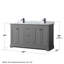 Ensemble de meuble-lavabo double 60 po Avery-80203228-41604580