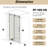 1/4 "(6 Mm) Clear Tempered Glass Single Sliding Shower Door 56 - 60 "W X 76" H, Film, Stainless Steel Handle, Square Tube Track, Matte Black For Bathroom In Black, With Track And Film
