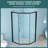 42" W x 76" H Diamond-shaped Corner Shower Door