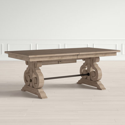 Ellsinore Extendable Pine Solid Wood Base Dining Table