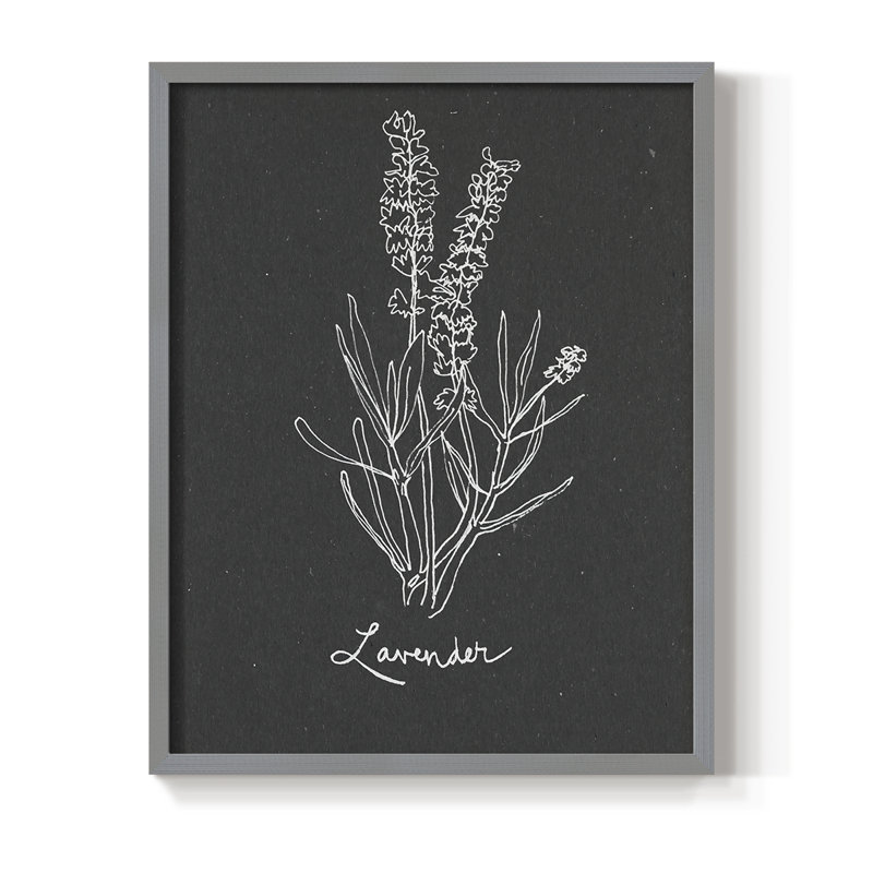 Scent Garden II Framed Print - Solid Wood, Gray, 10" H x 8" W
