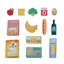 Teamson Kids - Little Helper Mr. Fresh Shopping Cart With Groceries - Blue