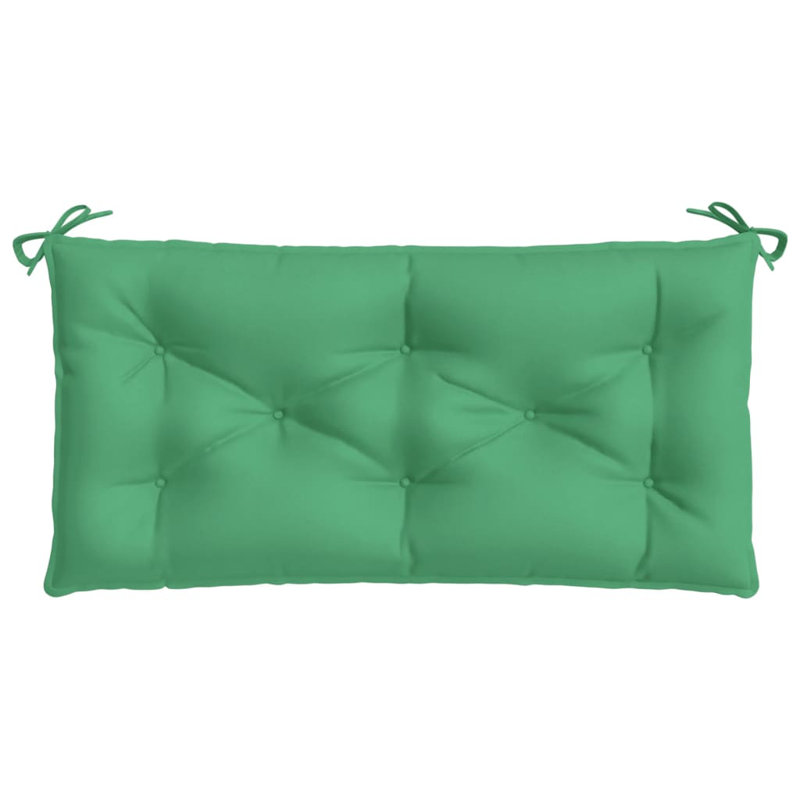 Coussin de jardin extérieur en polyester 100% Oxford, Tissu - Vert, H 19,7 po x l 39,4 po x P 2,8 po