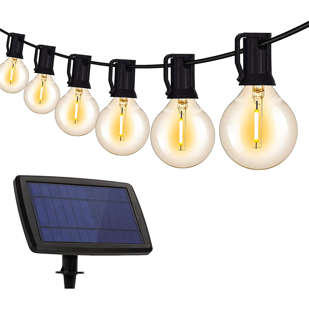Aliisa 1400cm Solar Powered 27 - Bulb Festoon Lights String Light