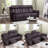 Keveon 41" Swivel Upholstered Power Reclining loveseat sofa with USB Port and Adjustable Headrest