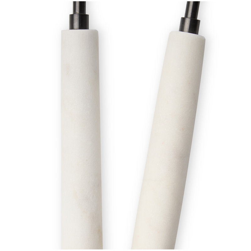 Ensemble de 2 assiettes à salade en acier inoxydable Marble