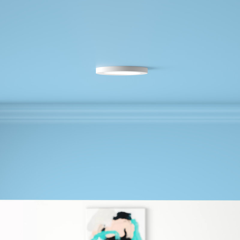 Wicksham LED Flush Mount, Satin Nickel