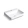 Vox® Vitreous China Rectangular Vessel Bathroom Sink with Overflow