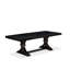 L'ensemble de table de cuisine 5 pièces comprend une table de salle à manger et 4 chaises de salle à manger en tissu de lin crème avec dossier capitonné - noir sablé.-424612573-411457989-411458042