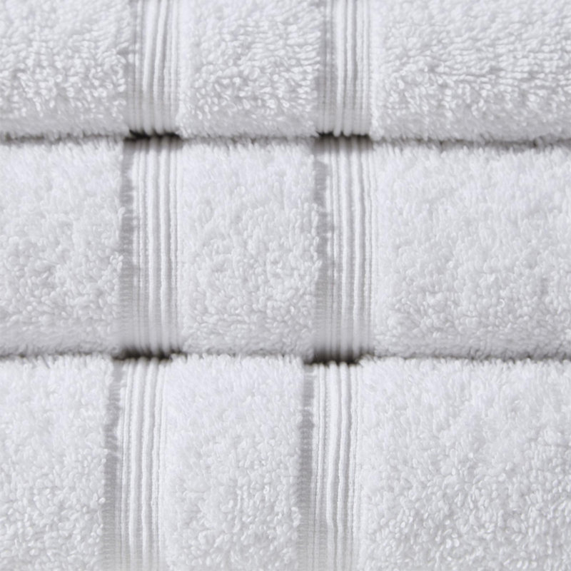  ensemble de serviettes 100% coton turc doux et absorbant, Ensemble 6 serviettes de bain, Blanc