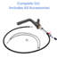 Robinet de salle de bain rétractable à trois modes de couleur noir bronze, alimentation en eau de 90 cm, fonction soyeuse, pivot sur 360 becs, réglage de la température froide / chaude, accessoires complets pour l'installation, fiable-122074359