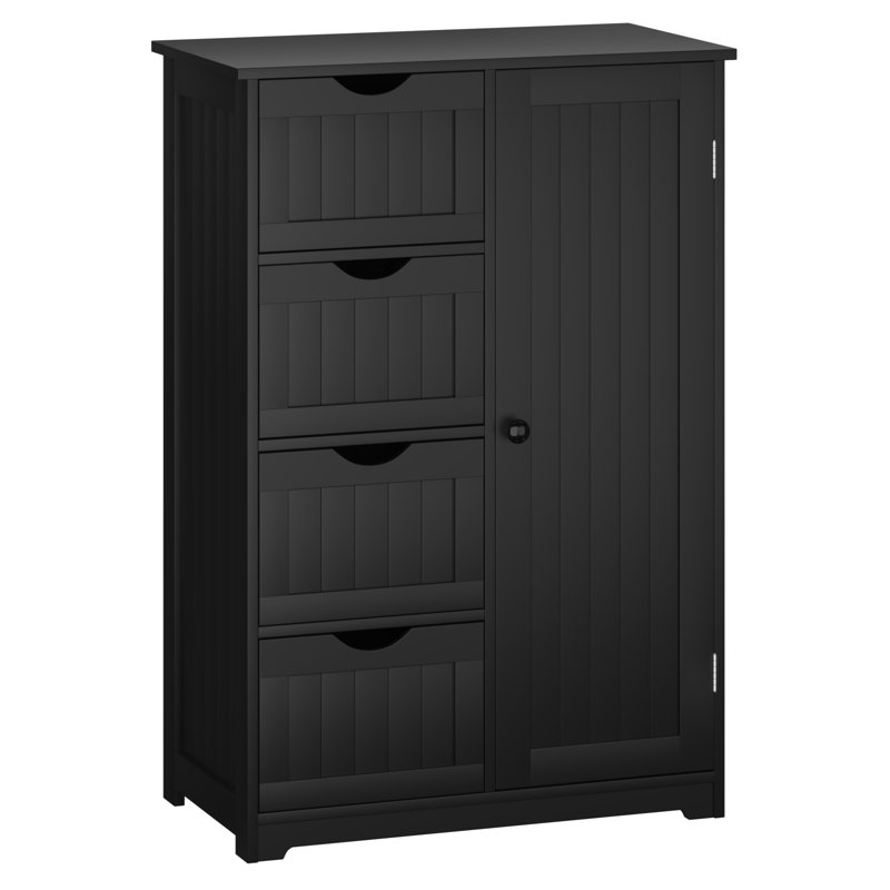 Medrano Freestanding Bathroom Cabinet, Black