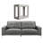 Webster Contemporary Genuine Leather 2 Piece Living Room Set-1011235085