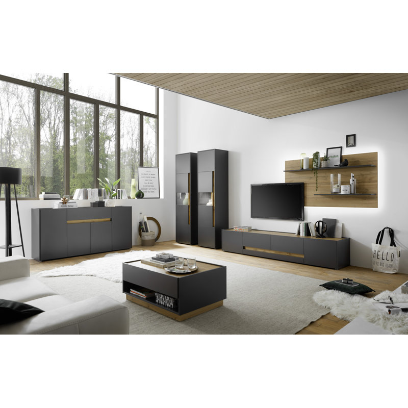 Holmfrith Unfinished Entertainment Centre for TVs up to 65", Anthracite