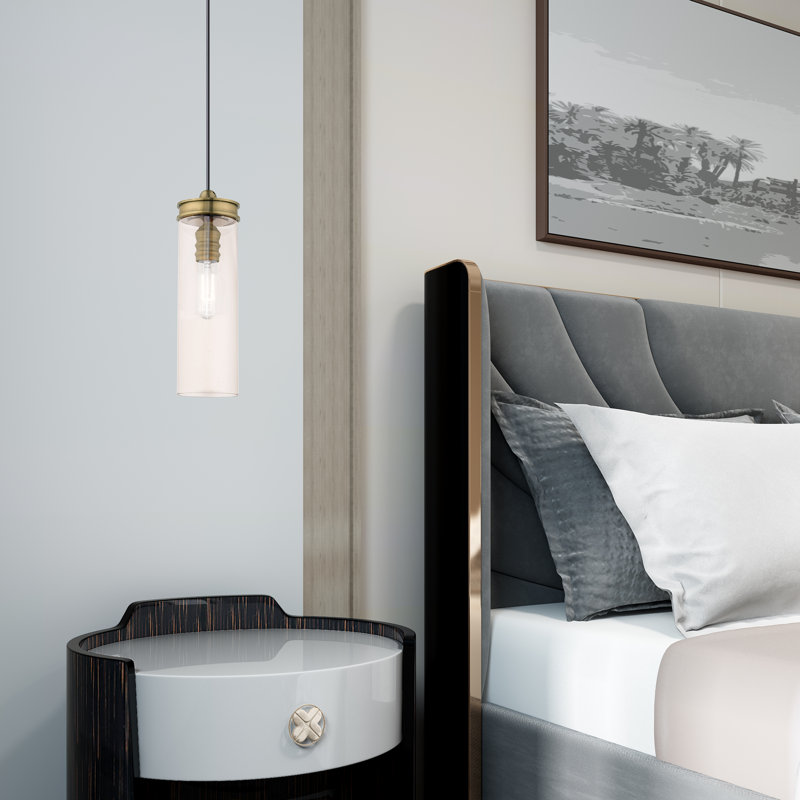 Spirgel 1 - Light Single Pendant, Antique Brass, Champagne