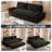 73.2"Queen Pull Out Sofa Bed,3-in-1 Convertible Sleeper Sofa,Multi-Functional Velvet Loveseat Bed-803088177
