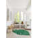 Plants Cotton Area Rug in Green