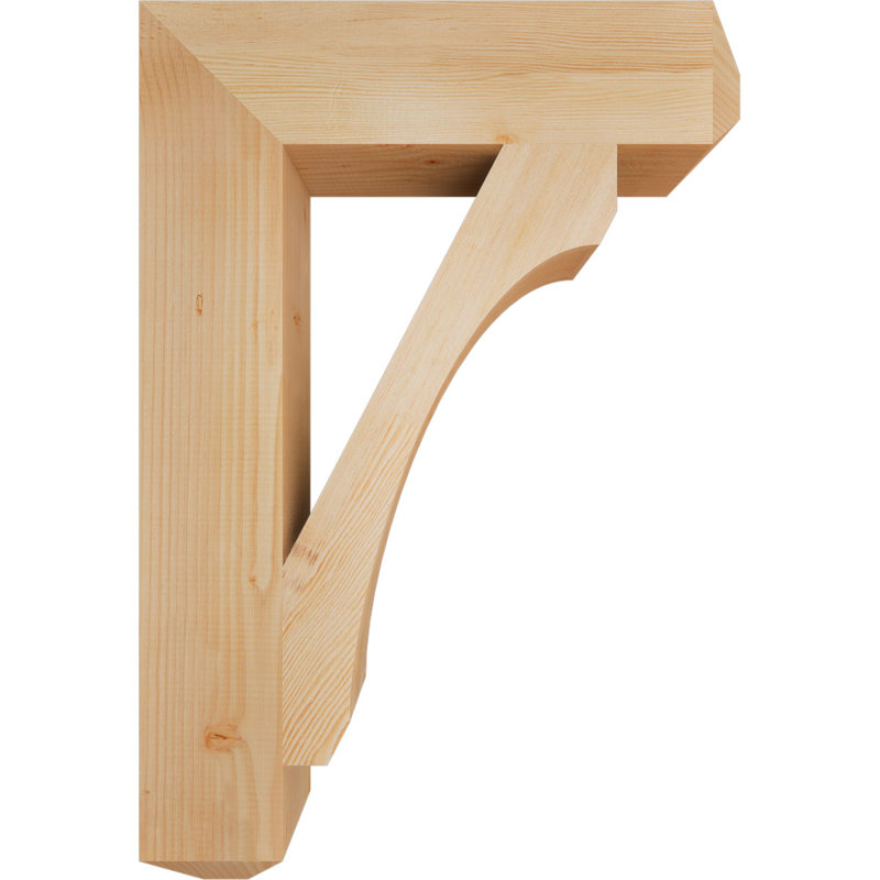 H Support en bois / corbeau, Douglas (lisse), H 38 po x l 5,5 po x P 26 po