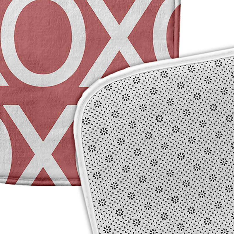 Tapis de bain pour la Saint-Valentin, Rose, L 17 po x L 24 po