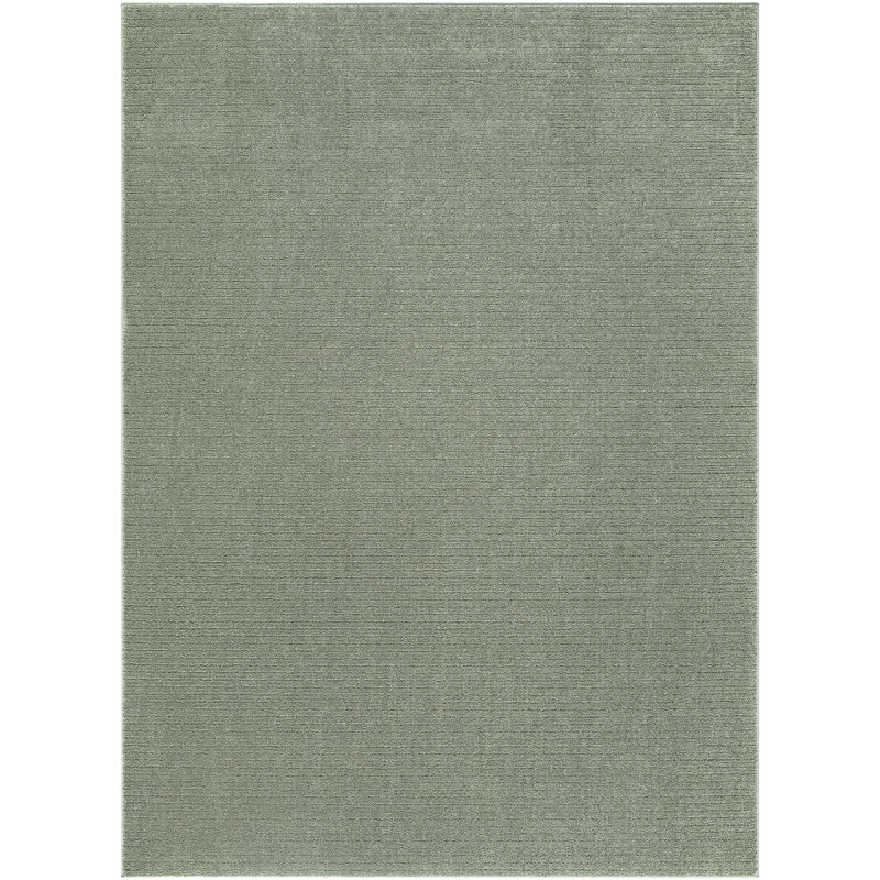 Tapis tissé à la machine Diara, Rectangle 5 pi 3 po x 7 pi, Vert