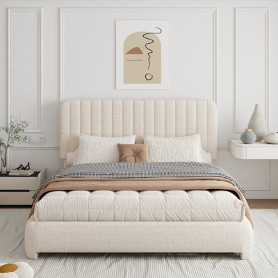 Haden Upholstered Platform Bed Frame with Adjustable Headboard