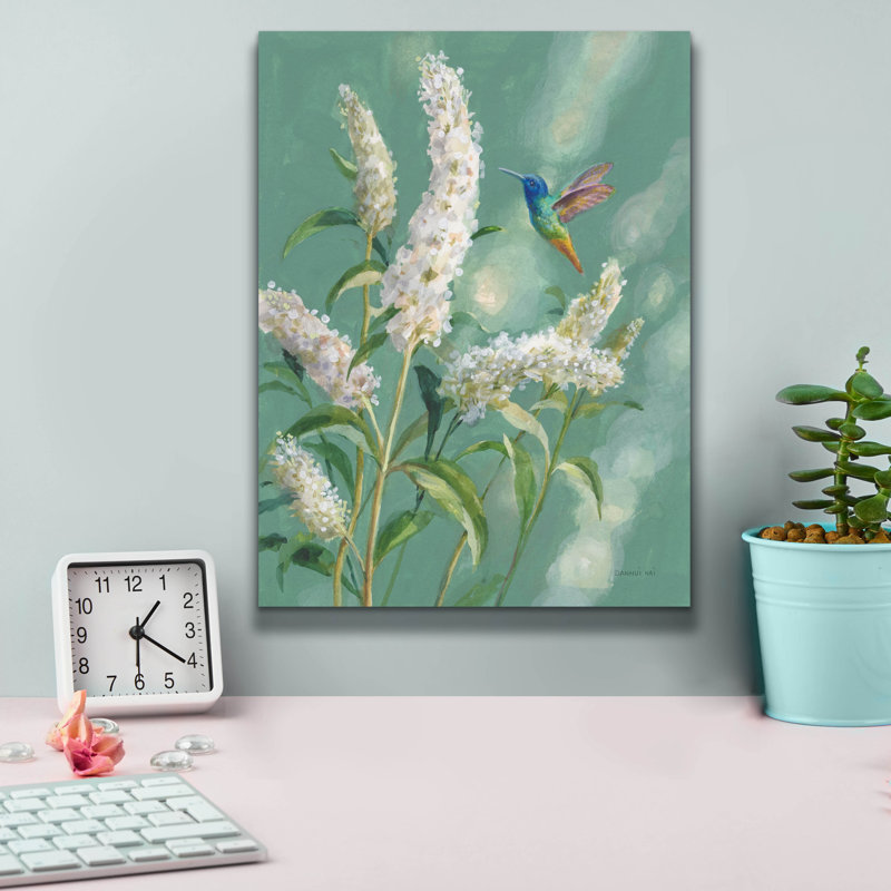«Hummingbird Spring 2» par Danhui Nai, art mural sur toile, H 16 po x l 12 po