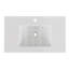 Lavabo de salle de bain en céramique blanche de 32 pouces, convient à un meuble-lavabo de 32 pouces, trou de robinet pré-percé, design minimaliste moderne, durable et facile à nettoyer