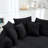 Oversized Oval Upholstered Bean Bag Sofa-1029485820