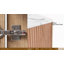 Buffet 31,5 po Seyla avec pieds en bois massif et 2 tablettes réglables, porte cannelée double incurvée-1197647811