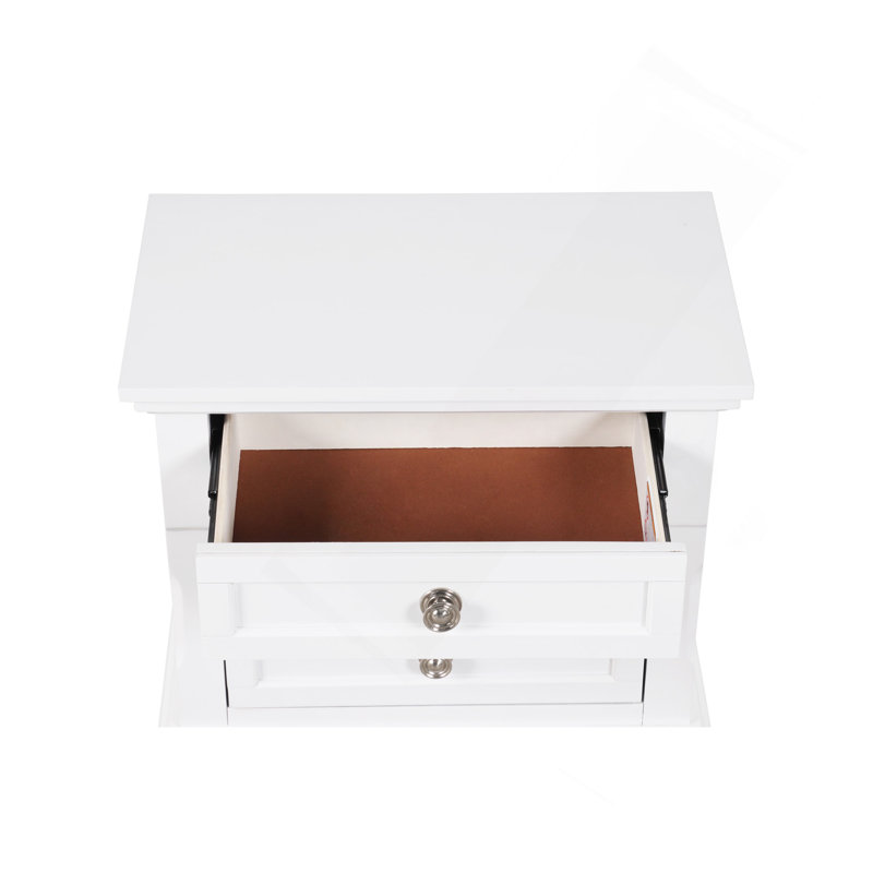 Table de chevet, blanc, Blanc