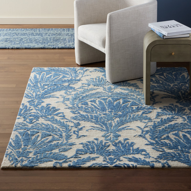 Tapis damassé en laine fabriqué à la main NICOLE MILLER New York, Rectangulaire 8 pi x 10 pi