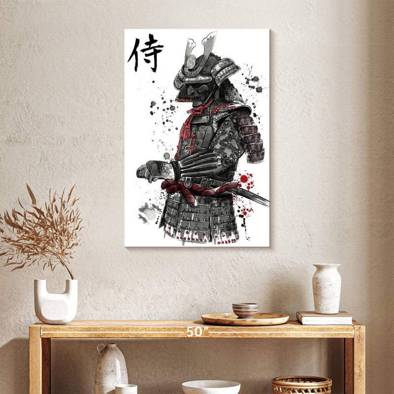 Samouraï Sumi-E, H 36 po x l 24 po