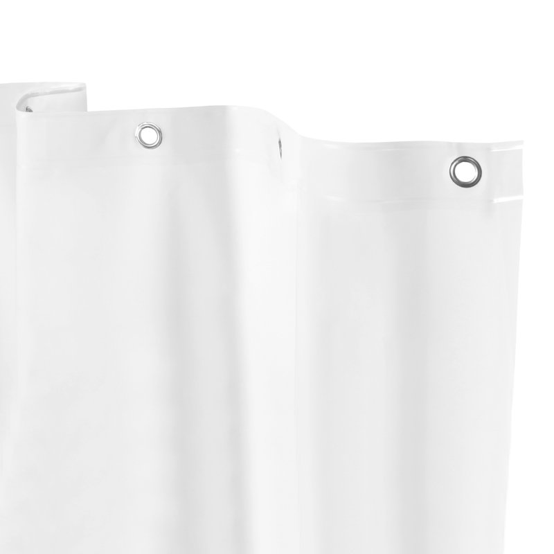 Microban Peva Solid Shower Curtain Liner, White