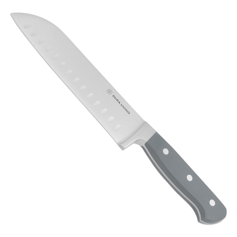 Couteau Santoku de 7 po Dura Living, gris