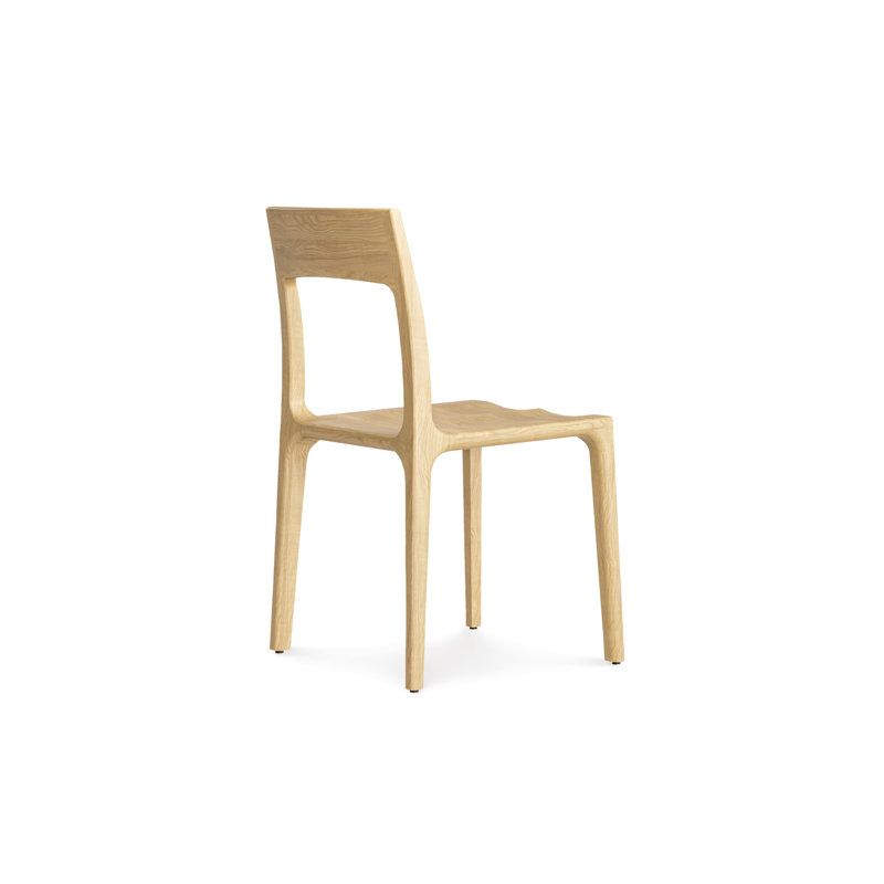 Lisse Solid Wood Dining Chair, Natural Oak