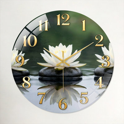 Horloge murale en verre Water Decor