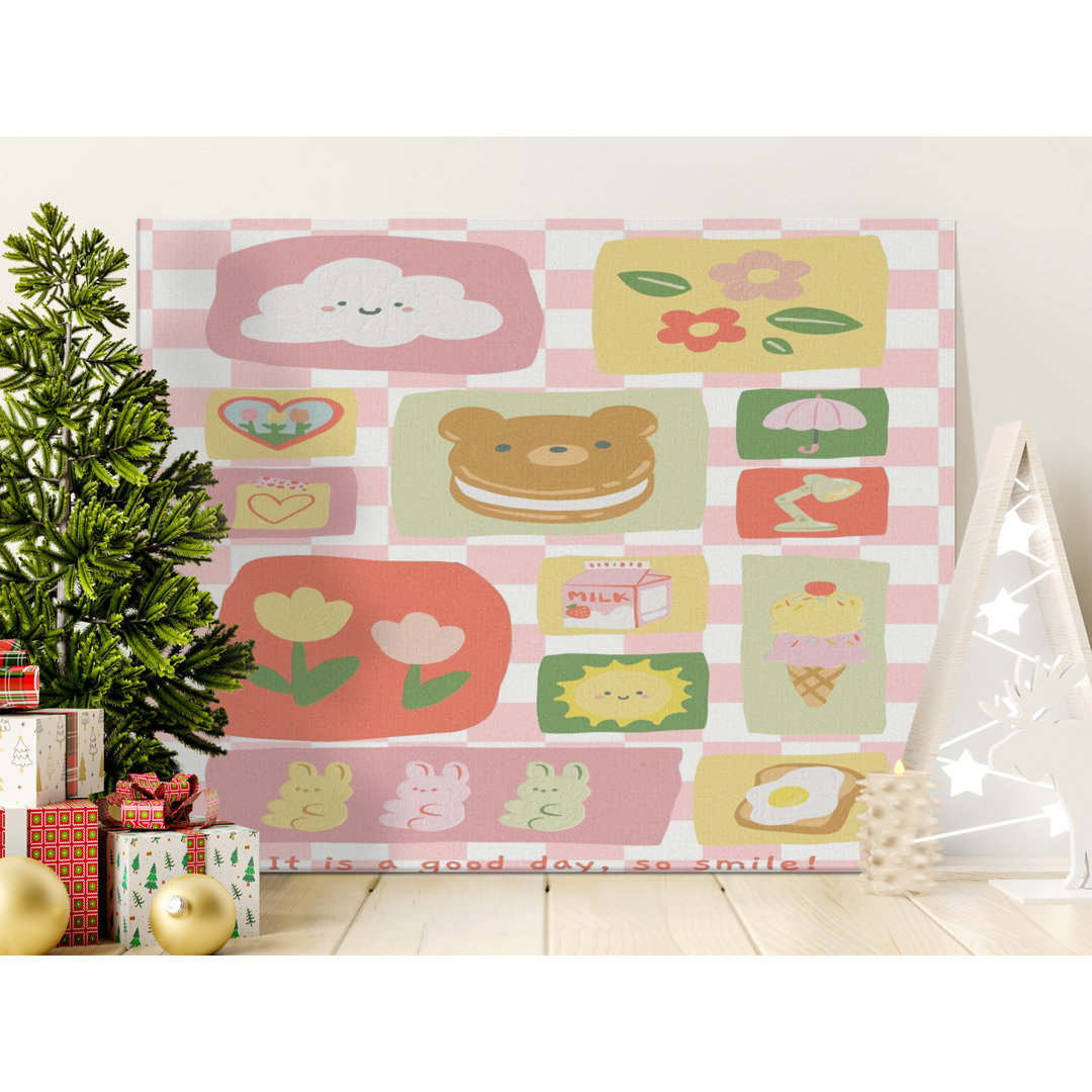Kawaii Daily Life Aesthetic Canvas Wall Art