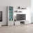 Sabala 100" Modern Entertainment Center with 16-Color LED Lighting, High Gloss Finish, Media Storage-1553040170