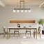 Lustre linéaire moderne à 5 lumières à intensité variable pour îlot de cuisine-1148911569