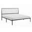 Lit plateforme grand / très grand en métal avec finition noire Aucun sommier tapissier requis, assemblage facile