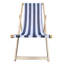 Fauteuil suspendu en bois de peuplier à rayures bleu foncé - Fauteuil de jardin, largeur 60,4 cm, hauteur 86,6 cm, capacité de charge maximale de 100 kg (en position pliée).