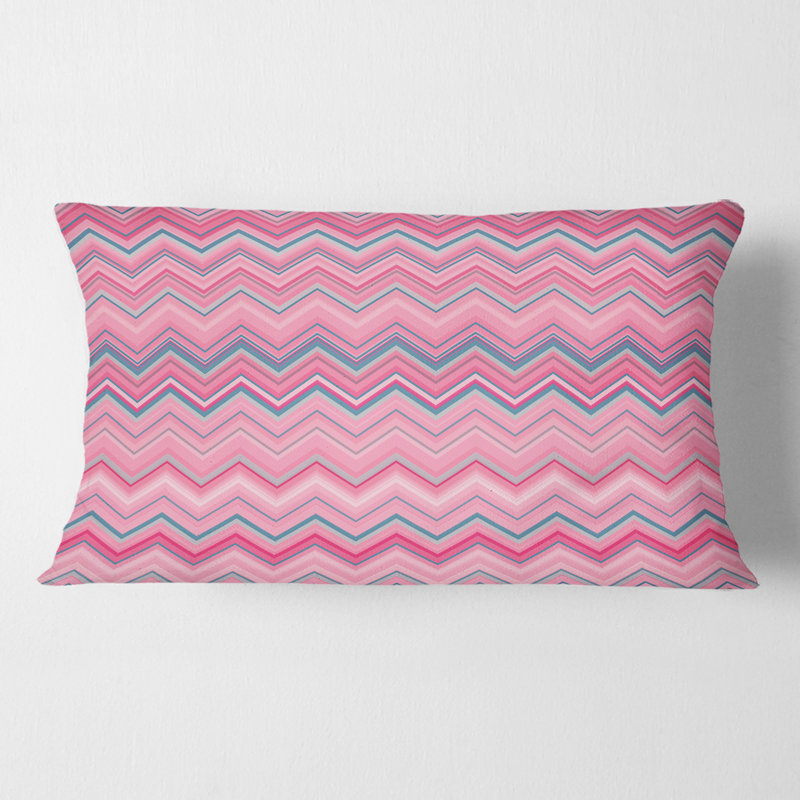 Coussin décoratif abstrait imprimé rétro géométrique III - Mid-Century