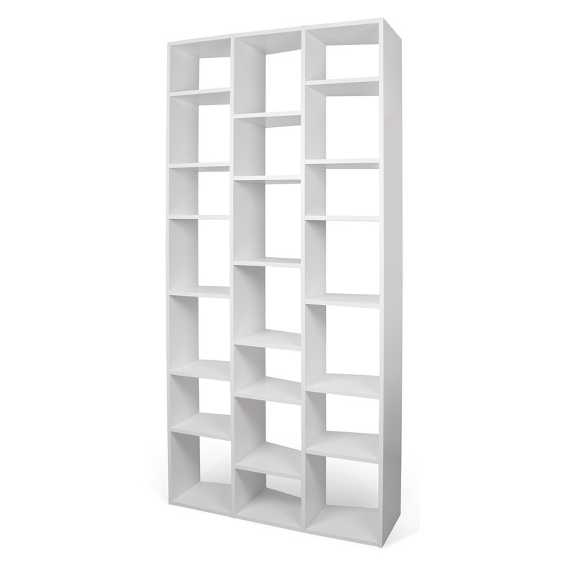 Napolitano Geometric Bookcase, Pure White