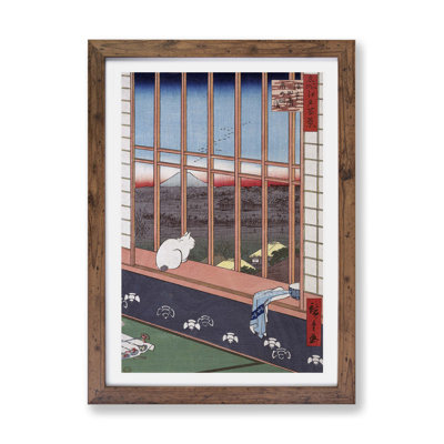 Cat At The Window by Utagawa Hiroshige - Single Picture Frame Painting