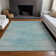 Premium Machine Washable Prisco Aqua Rug