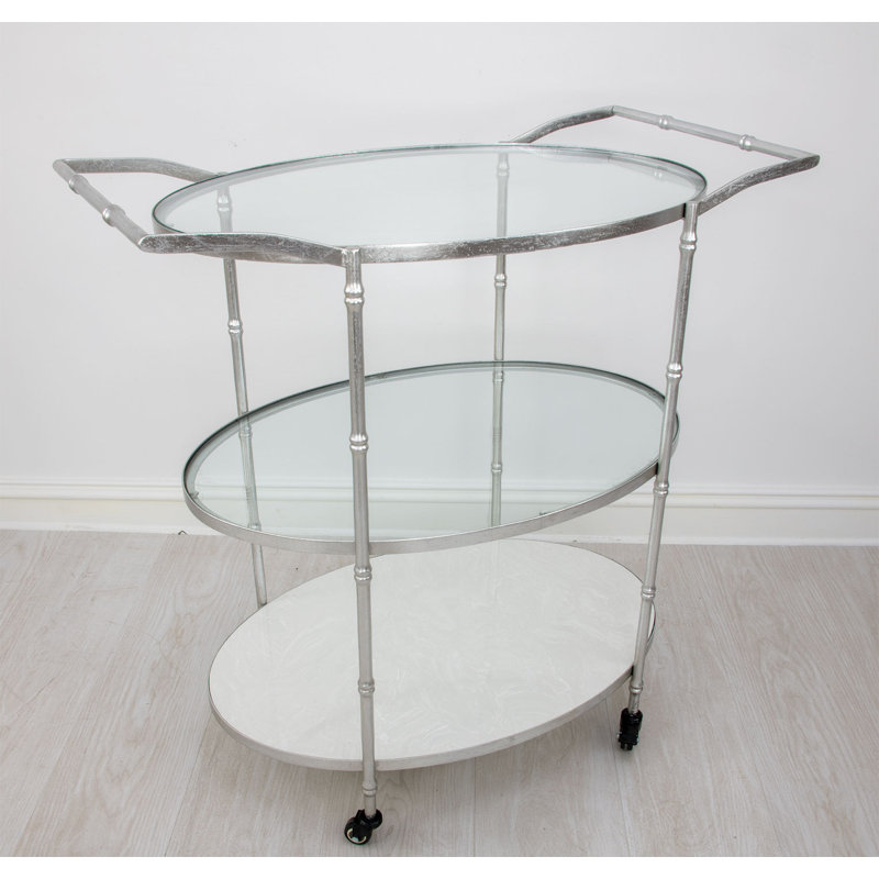 Kelly Serving Cart, Silver